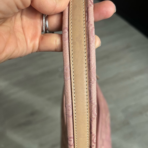 Authentic GUCCI Shoulder HandBag Purse GG Canvas Leather Pink - Picture 7 of 15